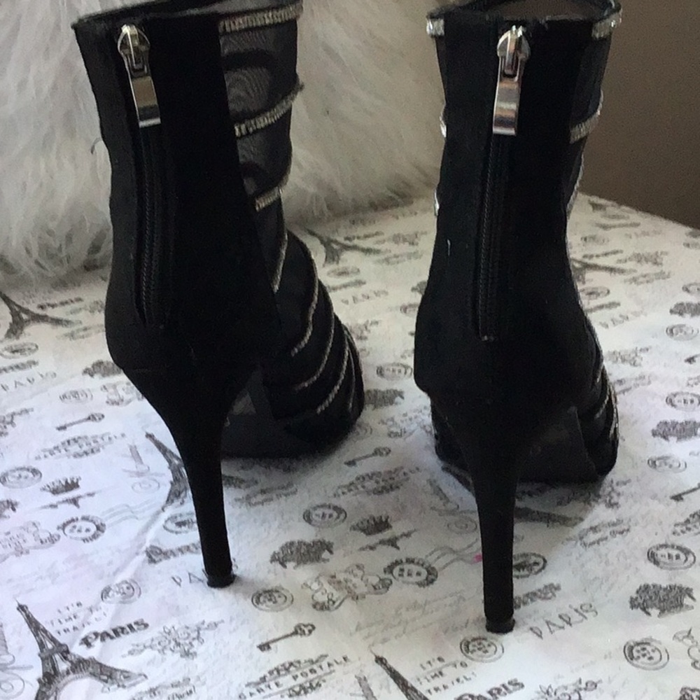 Italina Rhinestone & Mesh Bootie - Picture 3 of 5